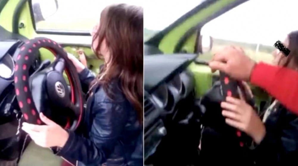 Și-a pus fiica minoră să conducă făcând LIVE pe rețele de socializare. Dovadă de inconștiență a unui bărbat din România